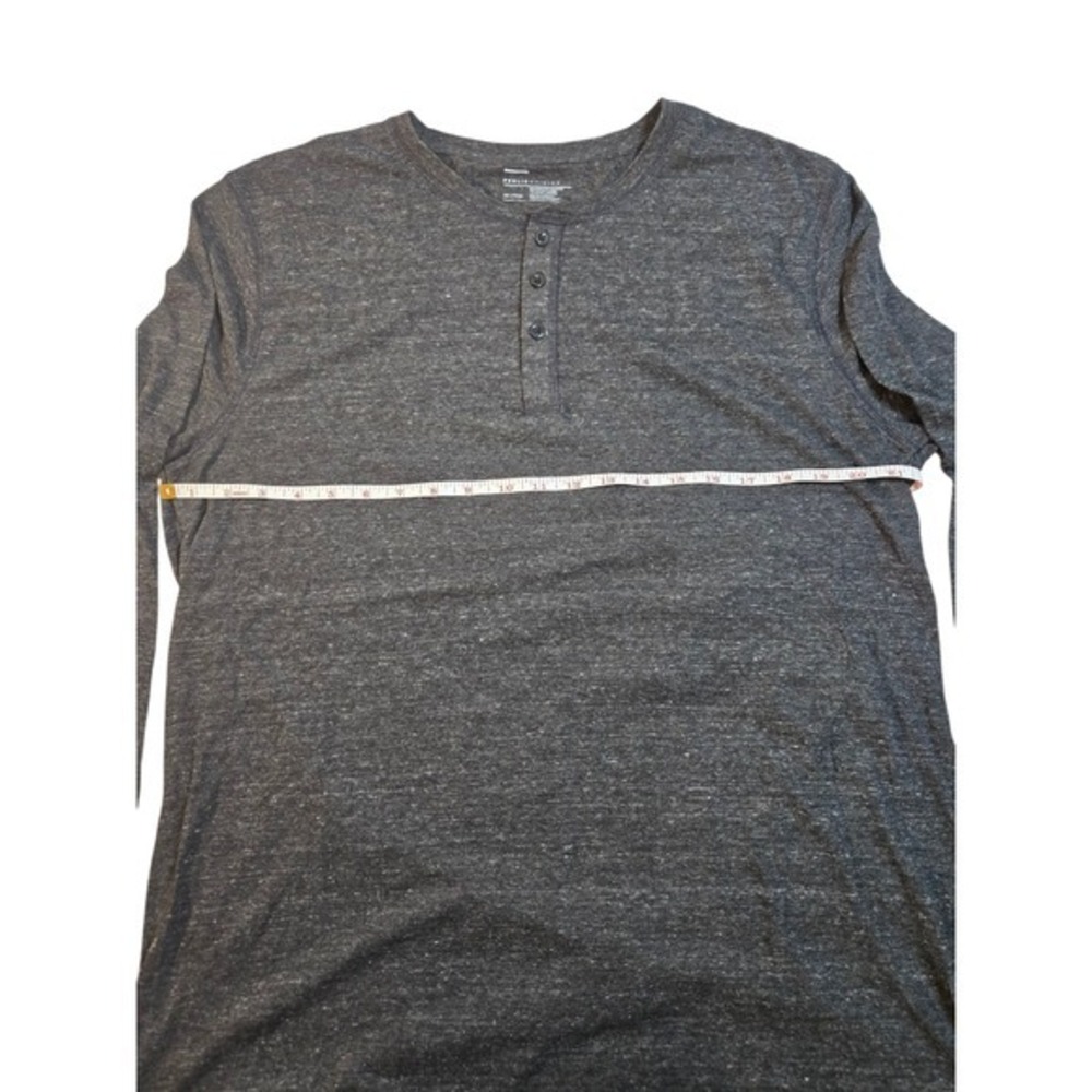 Public Opinion Mens Charcoal Heather Grey Long Sleeve Henley Shirt XXL PS370490Y - Picture 4 of 7